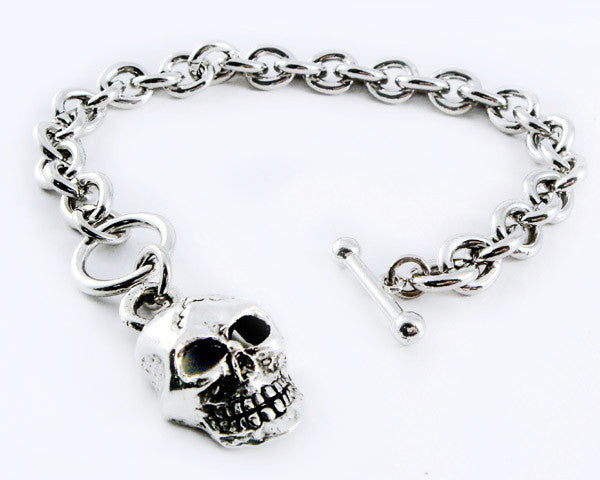 Teardrop Toggle Bracelet with Monster Skull