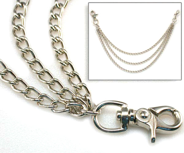 Splicer Chrome Triple Wallet Chain