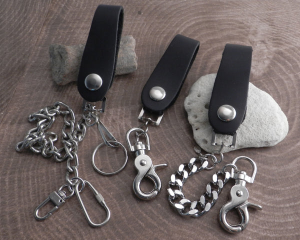 AMiGAZ Leather Loop and Trigger Snap Hook Keychain