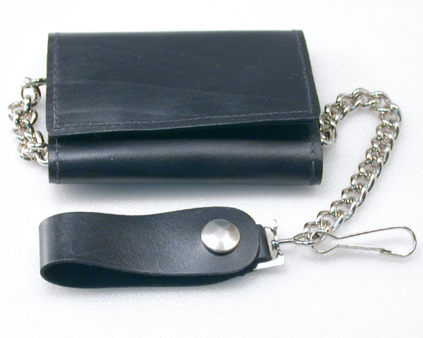 AMiGAZ Leather Wallet Chain Plain