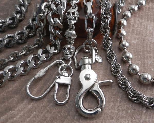 AMiGAZ Cuban Leash Distressed Wallet CHAIN-STEEL Stainless